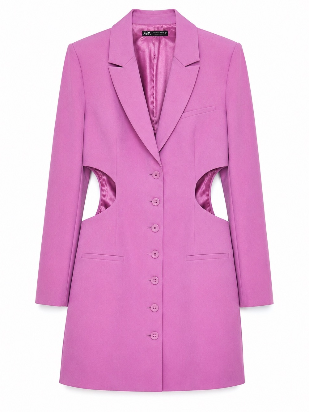 Zara Lavender Pink Cutout Blazer Mini Dress - Picture 3 of 5